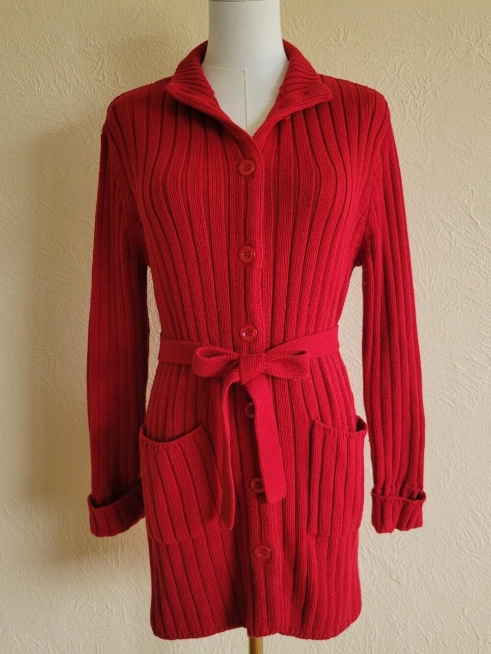 Sag Harbor Petite | Vintage Tie Waist Cardigan